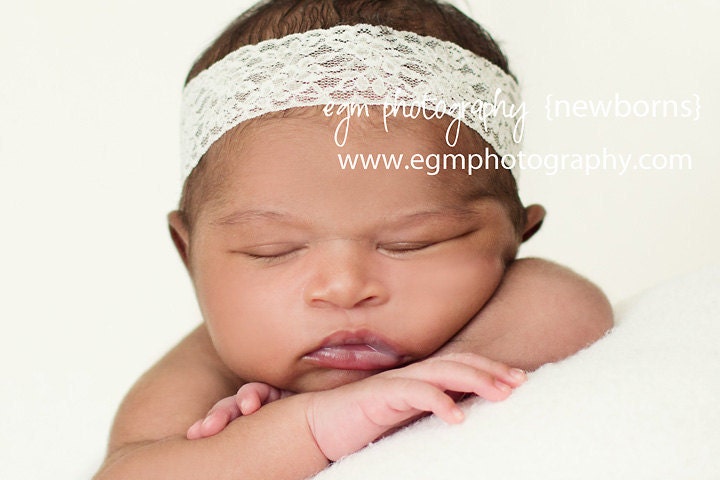 Baby Ivory Lace Headband