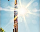 Totem 8x10 - Totem Pole Photo - Animal Totem Pole Art - Rustic Western Decor - Native American Photograph - Color Photography