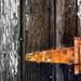 Hinge - Rustic Photograph - Still Life Photo - Color Photography - Rust Orange Brown White Black Gray Wall Art