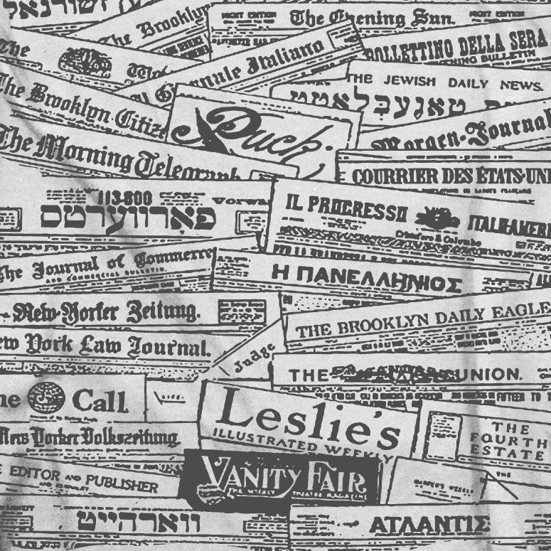NEWSPAPER Tshirt Vintage Typography Tee MENS Shirt
