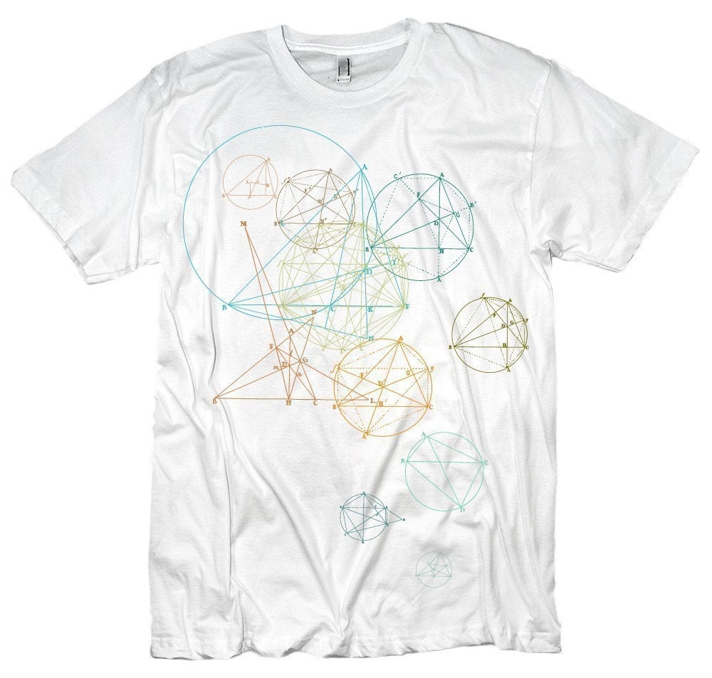 Geometry Tshirt Victorian Math Tee MENS Shirt
