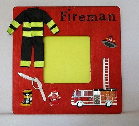 firefighter fireman picture photo frame