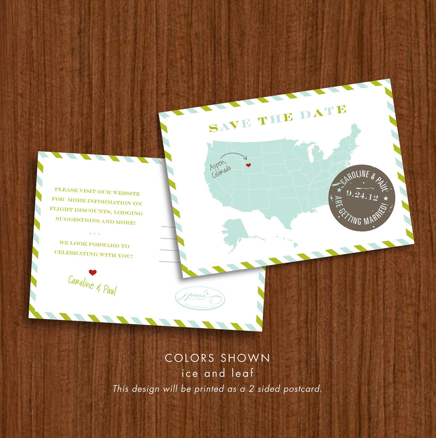 Vintage Postcard Save the Date