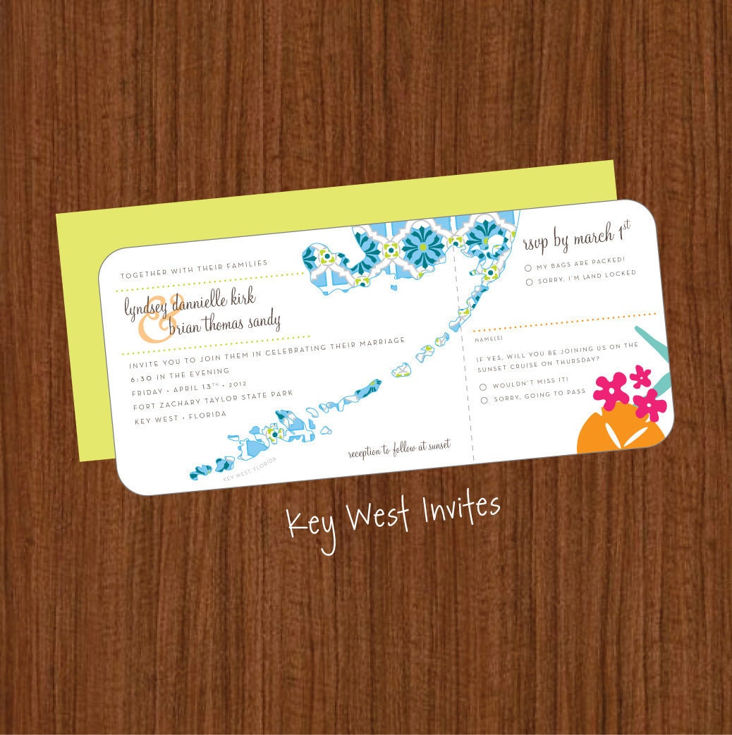 Key West Wedding Invitation