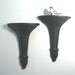 Pair Vintage Black Metal Wall Shelves