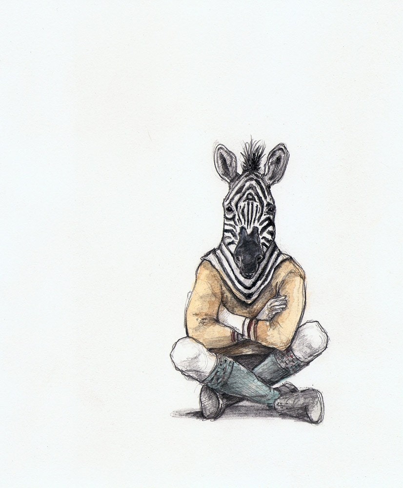 little zebra (balanced individual)- print