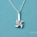 Tiny Pinwheel (windmill) Necklace