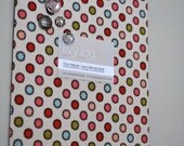 Fabric Covered Magnet Board (9.5" x 20") - Floral Dot