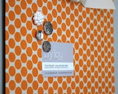 Fabric Magnet Board (12"x18") -Tangerine Dot