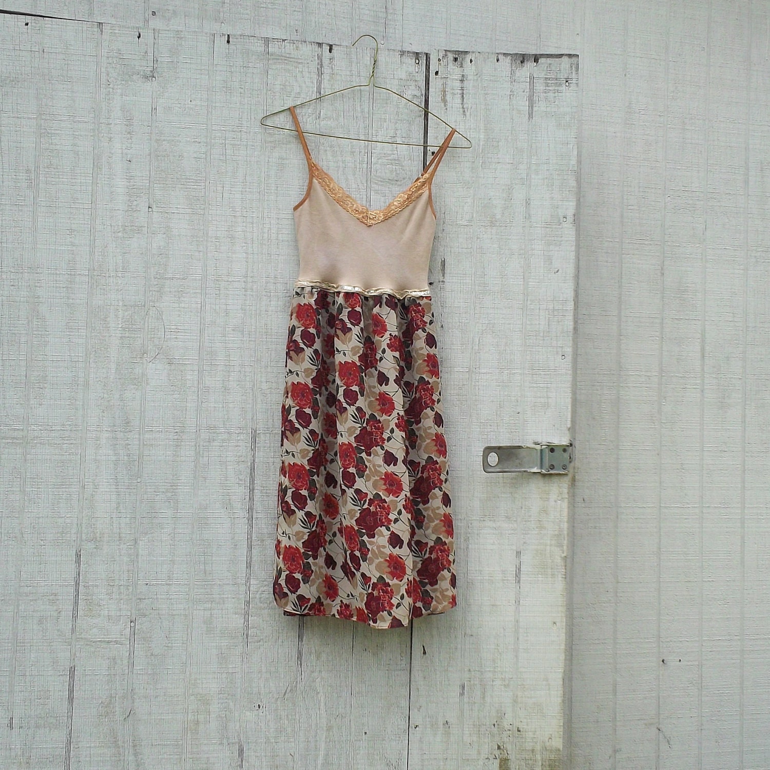 xsmall - small Funky Babydoll Tank Dress / Eco Dress / Tattered Artsy Dress / Upcycled Clothing