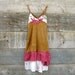 Vintage Raspberry WIne and Milk Chocolate Ruffled Slip Dress