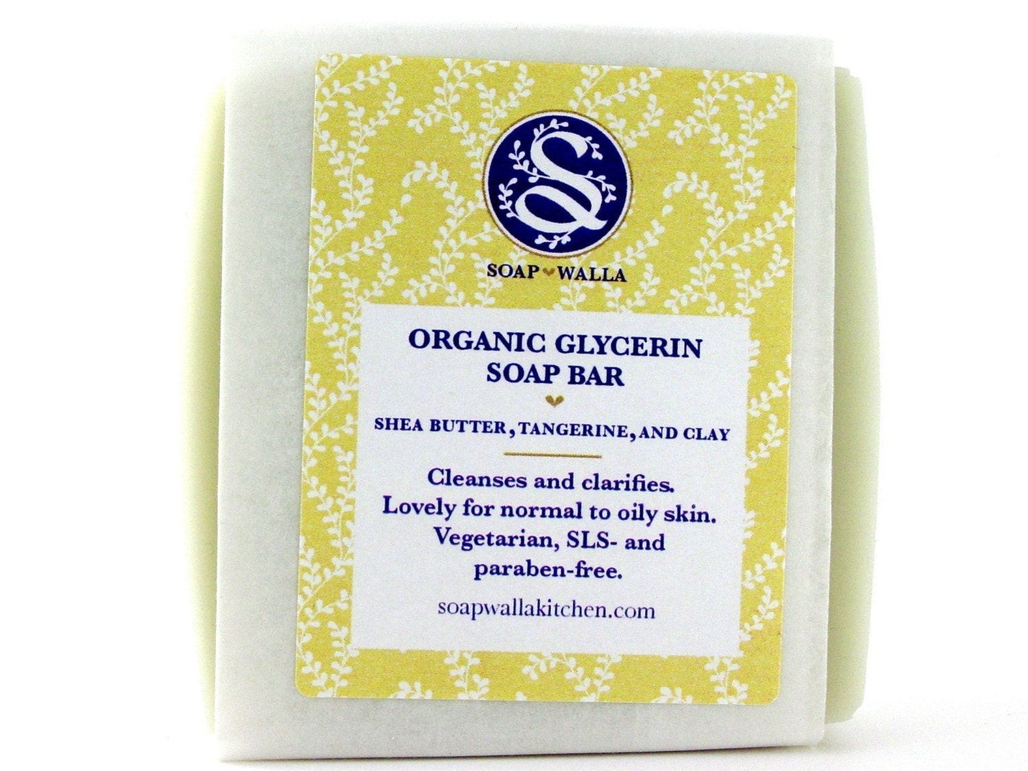 Organic Shea Butter, Tangerine and Clay Facial and Body Soap Bar