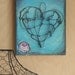 Sale - Je t'aime Wire Heart Painting - 8x10 Gallery Canvas