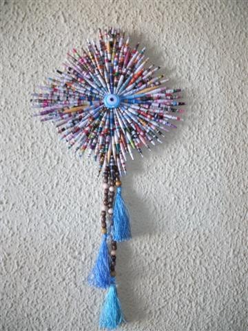 Paper Beads, Wall Hanging, Recycling