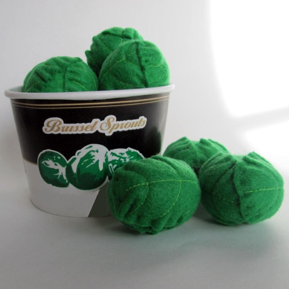 Felt Food Brussels Sprouts 3 Childrens Pretend Play Food Vegetables
