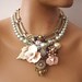 Take Me Back Silver and Gold Recycled Vintage Necklace