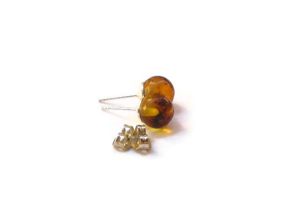 Dominican amber earrings post earrings studs minimalist style jewelry simple clean jewelry