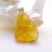 Blue green Dominican Amber pendant Golden amber piece