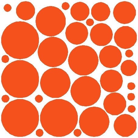 34 Orange Polka Dots Wall Stickers Decal Word Art Decor