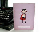 I want to drink your blood - VAMPIRE - Note Card