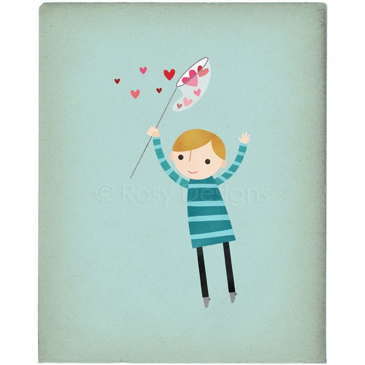 Catching Hearts - Boy - 8 x 10 Archival Print