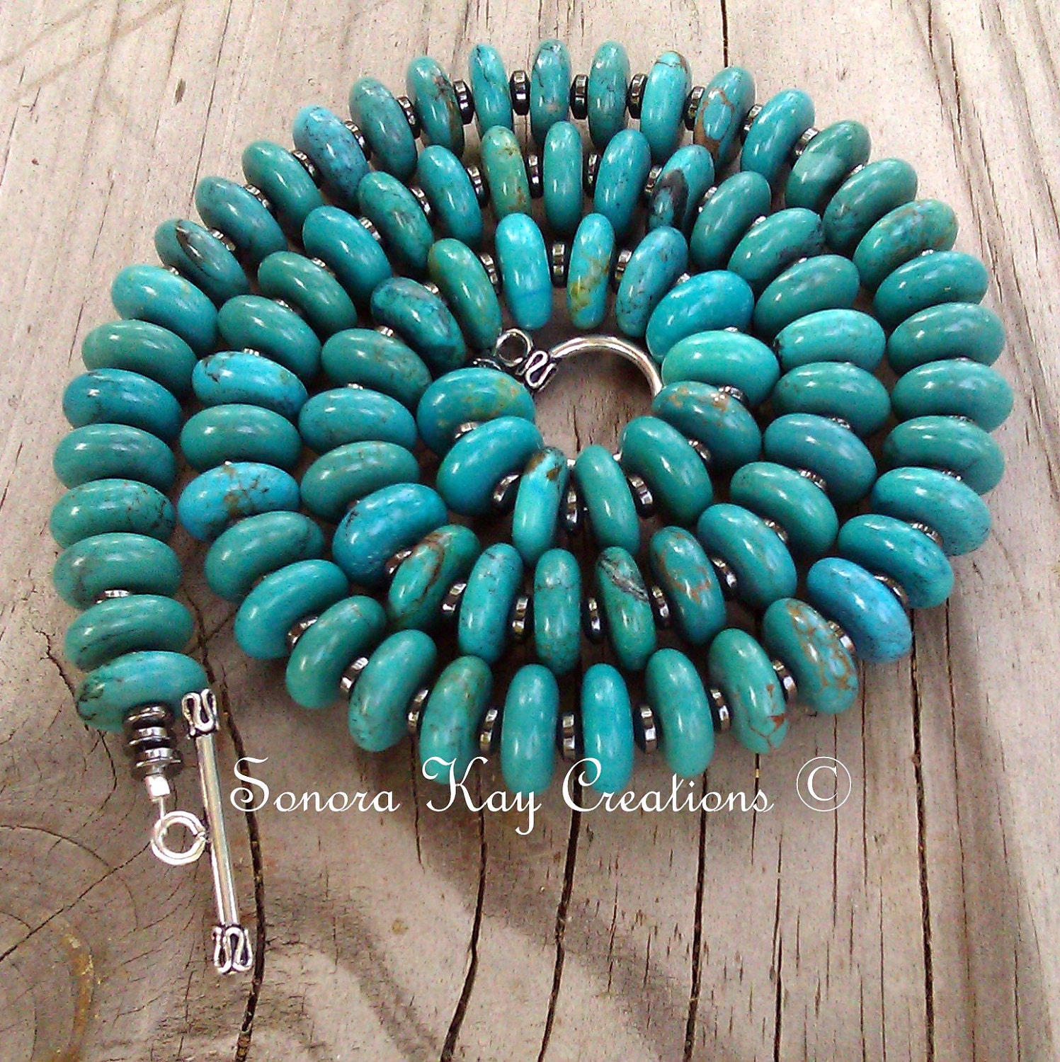 Turquoise and Hematite Necklace