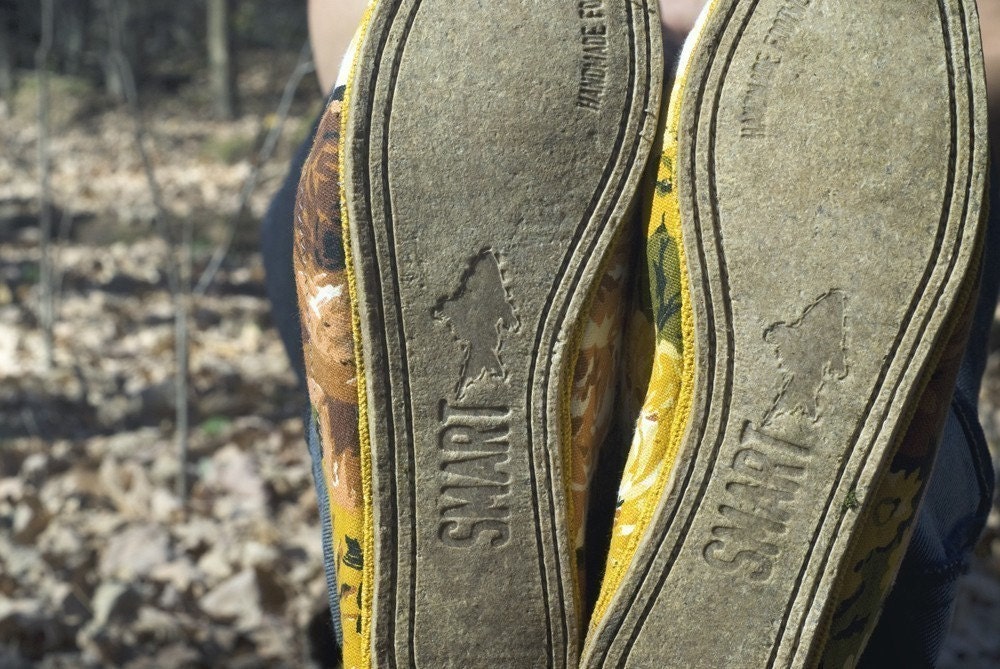 handmade vintage pattern flats