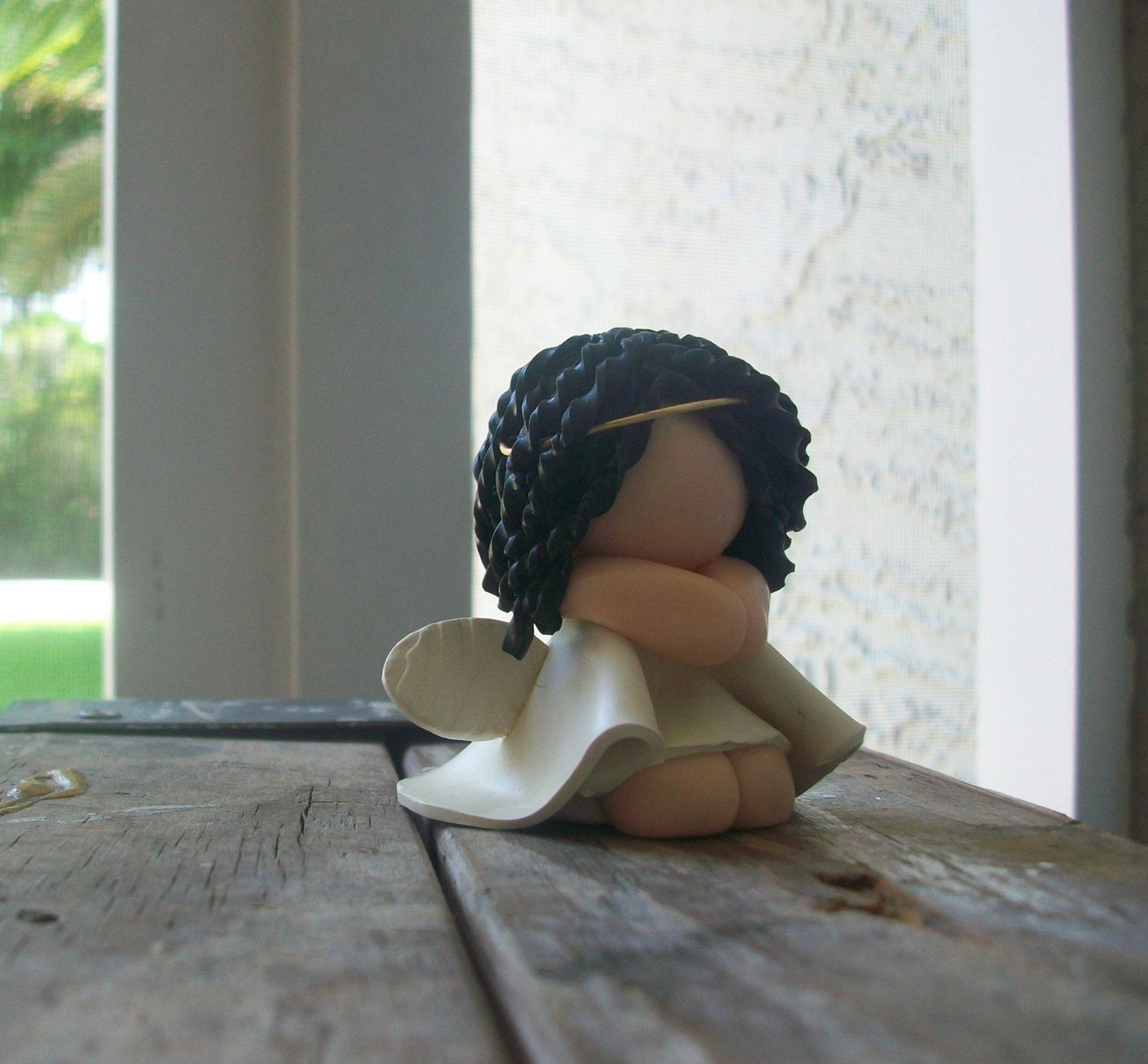 Praying Polymer Clay Angel