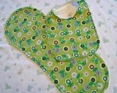 Soft Baby's Burp & Nursing  Cloth with Matching Bib Set