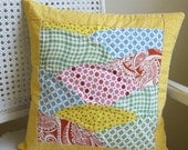 Rolling hills quilted pillow cover