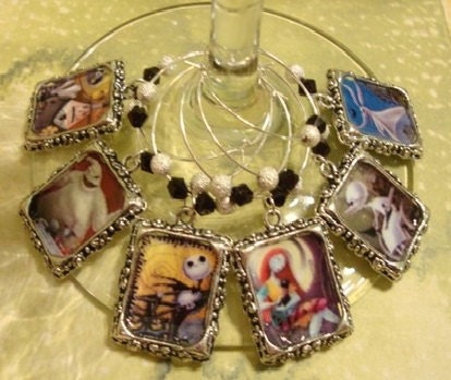 Nightmare Before Christmas Wine Charms