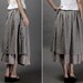 Floral design linen grey skirt(more colour and size choice)