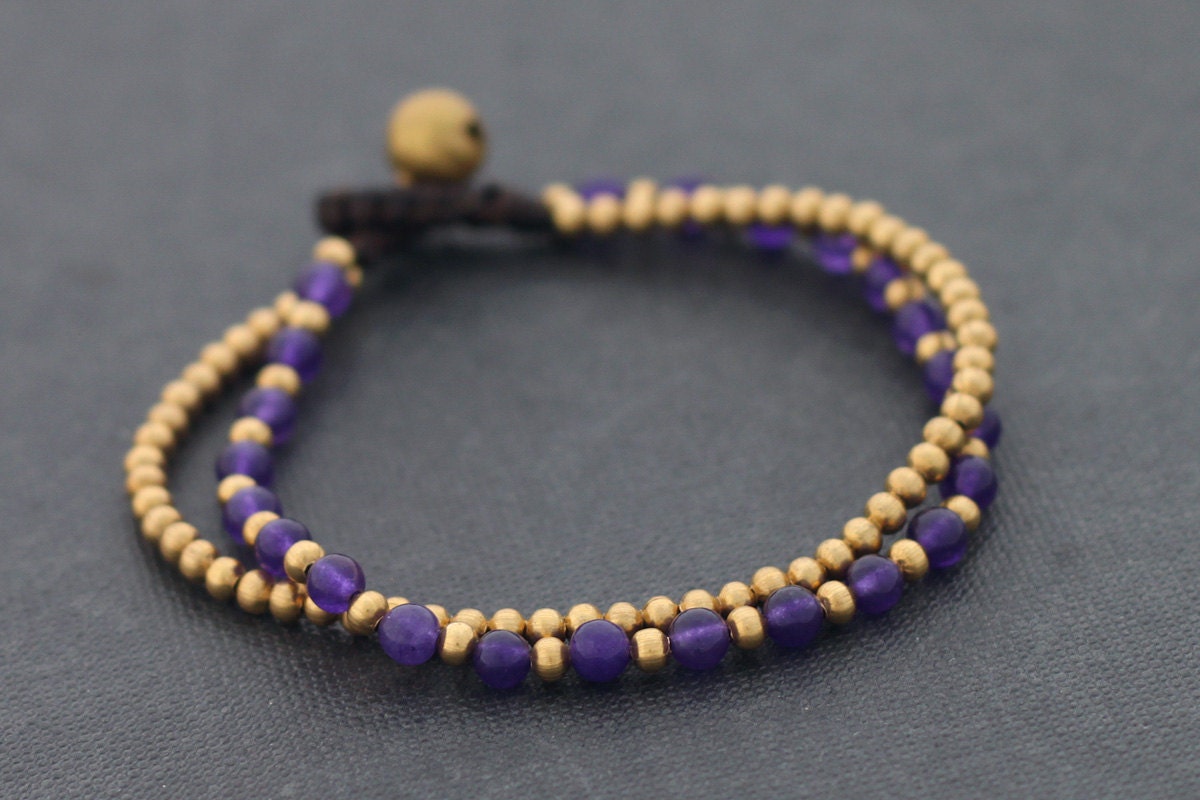 Amethyst Round Basic Bracelet