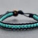 Turquoise Leather Beaded Bracelet