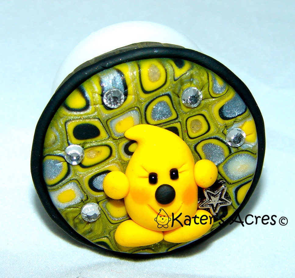 PARKER Polymer Clay CARMEX Lip Balm - Yellow Silver Black - Made to Order