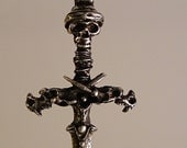 Skull & Bones Dragon Pirate Sword, on a 36" Chain (Made in NYC)