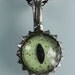 Snake Eye of Protection Evil Eye Necklace made in NYC on an 18 inch gun metal chain