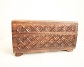 Handcarved wooden box - jewelry box