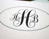 Traditional Monogram Stationery Set - 10 personalized notecards from K. Batty