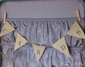 Petite burlap "CARDS" banner
