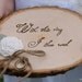 Rustic Tree Slice Ring Bearer Pillow, rustic ring pillow, with this ring I thee wed, woodland, shabby chic, outdoor, southern