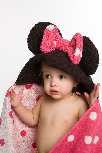 RESERVED for nicolegalante PERSONALIZED Girl Mouse Hooded Towel