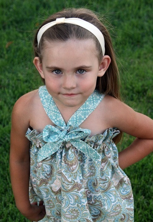 Baby Halter Dress SEWING PATTERN, 6m-8, Girl or Doll Catie dress and shirt tutorial