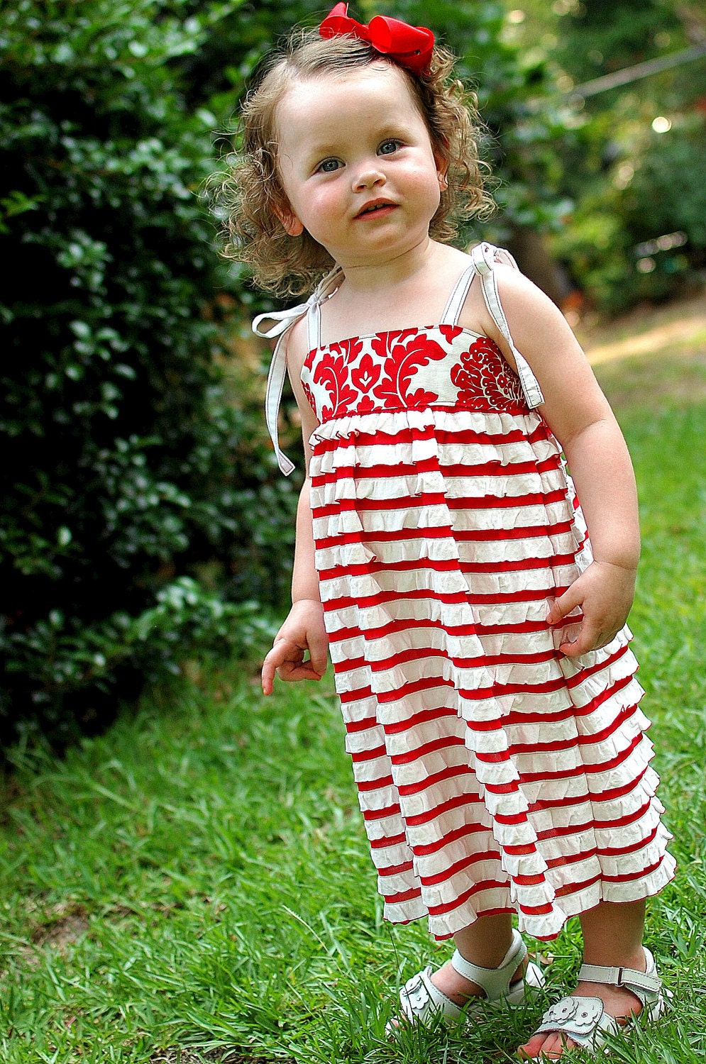 The Easy Ruffle Dress - PDF Sewing Pattern - Girls 9m-8 (Requires Ruffle Fabric)