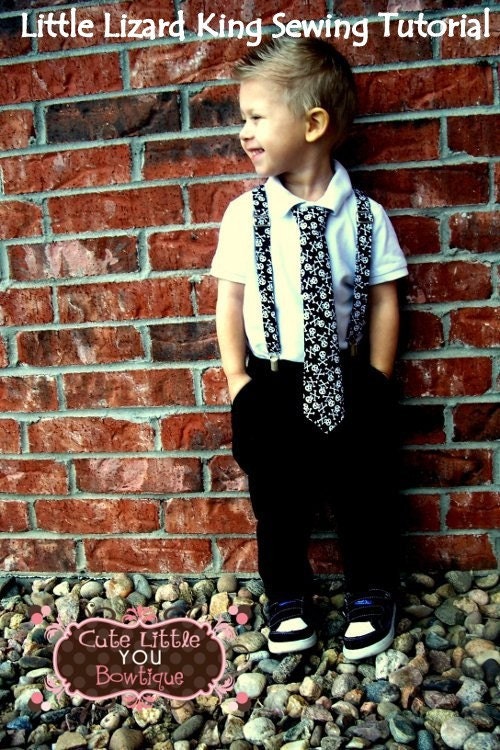 Boys Suspenders Sewing Tutorial - DIY Pattern & PDF Instructions, Adjustable Suspenders, 3m-10
