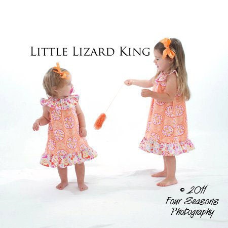 Lauren Ruffle Dress - SEWING PATTERN, Girls 3m-10