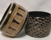 Carved Resin Bangle Bracelet