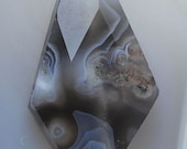 Agate Faceted Bead Pendant, 25mm x 19mm - DESTASH