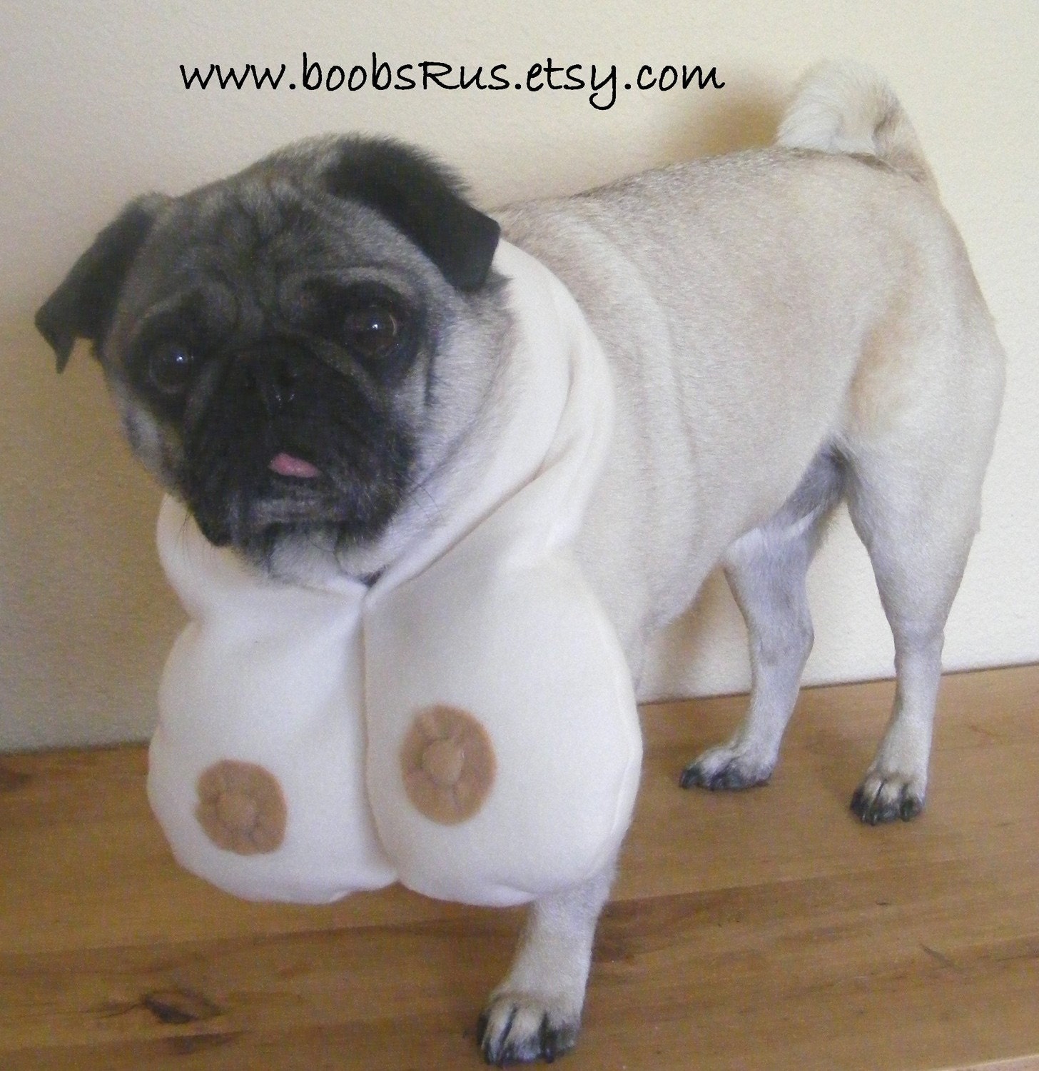 DOGGIE Boob Scarf as seen in The Regretsy Christmas Special Featuring JACK the PUG