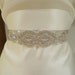 Bridal Rhinestone Sash, AFRODITE, Silver Sash, Crystal Sash, Bridal Belt, Ribbon Sash